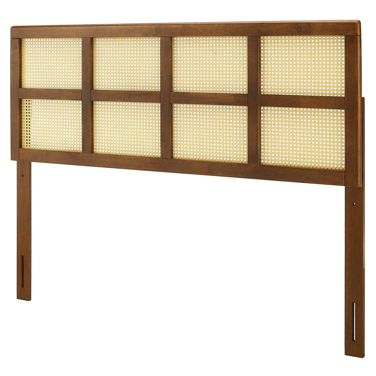 Queen Size Walnut Wooden Headboard R77641