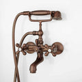 Wall Mounted Roman Tub Filler Faucet with Telephone Style Hand Shower Oil Rubbed Bronze X217427
