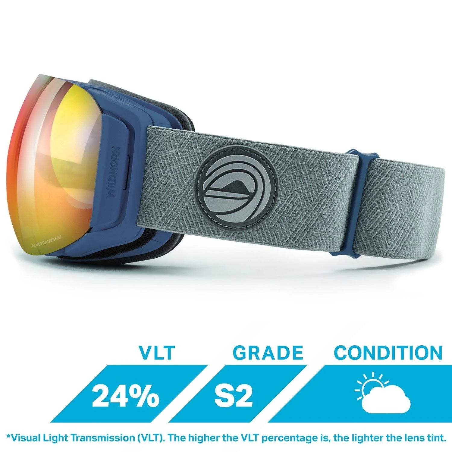 Frost/Sapphire Snowboard & Ski Goggles U225