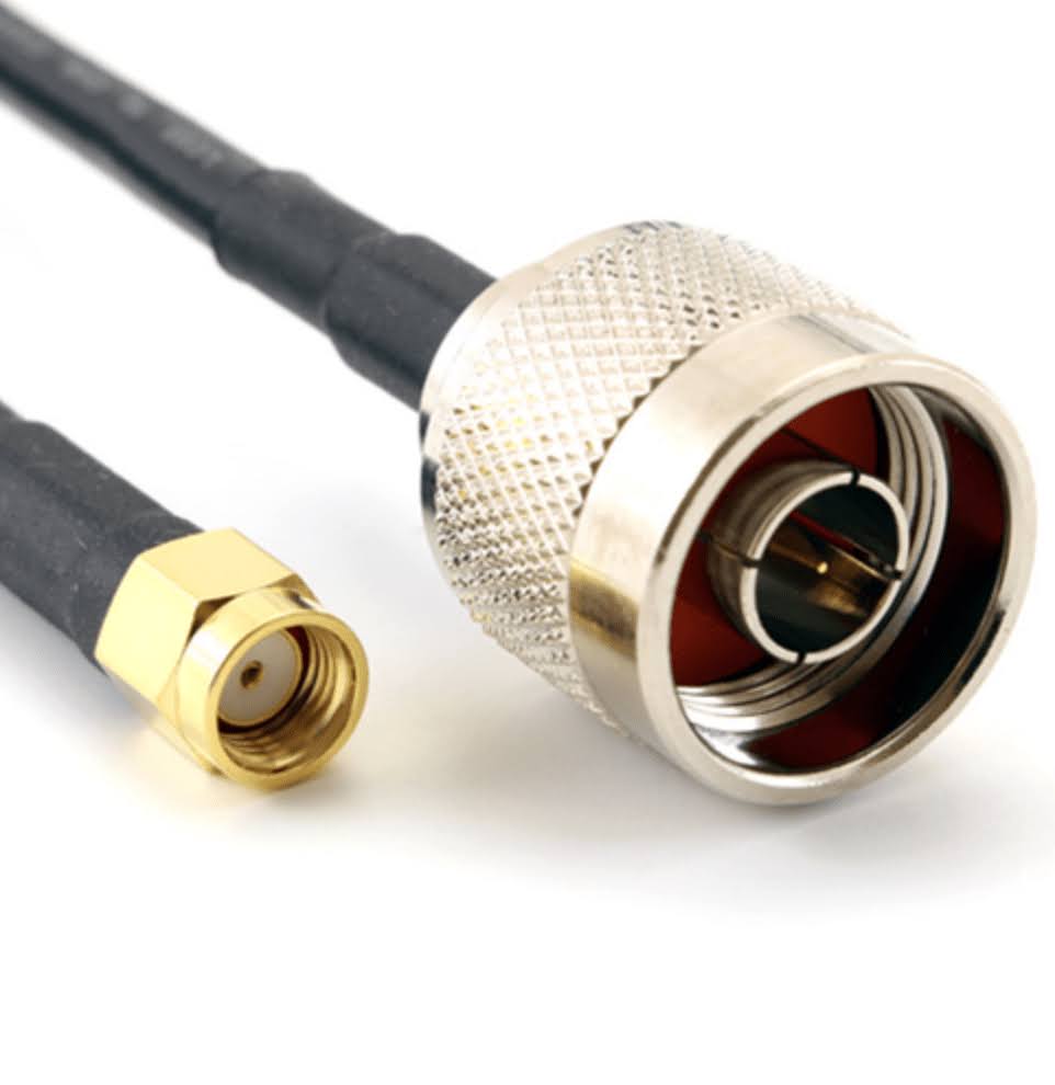 15 ft 50 Ohm Coax Cable with SMA-RP Male to N-Male Connector J773