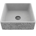 Cast Stone Gray Handmade Square Vessel Bathroom Sink S420666