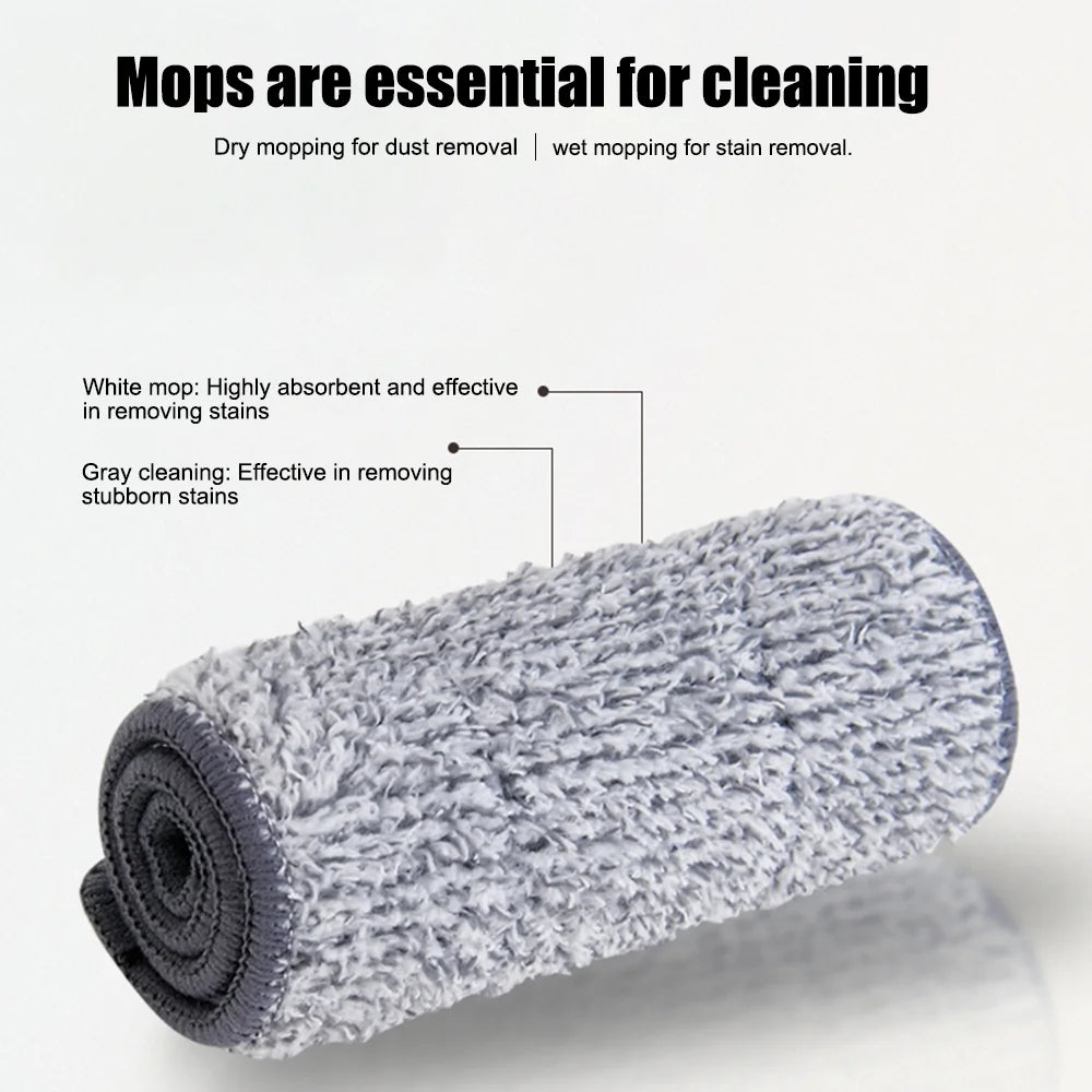 47 Inch Flat Mop and Bucket Set with 2 Microfiber Pads B84538