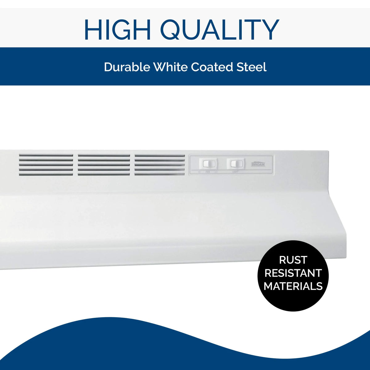 30-Inch White Non-Ducted Range Hood with Lights Exhaust Fan B4944