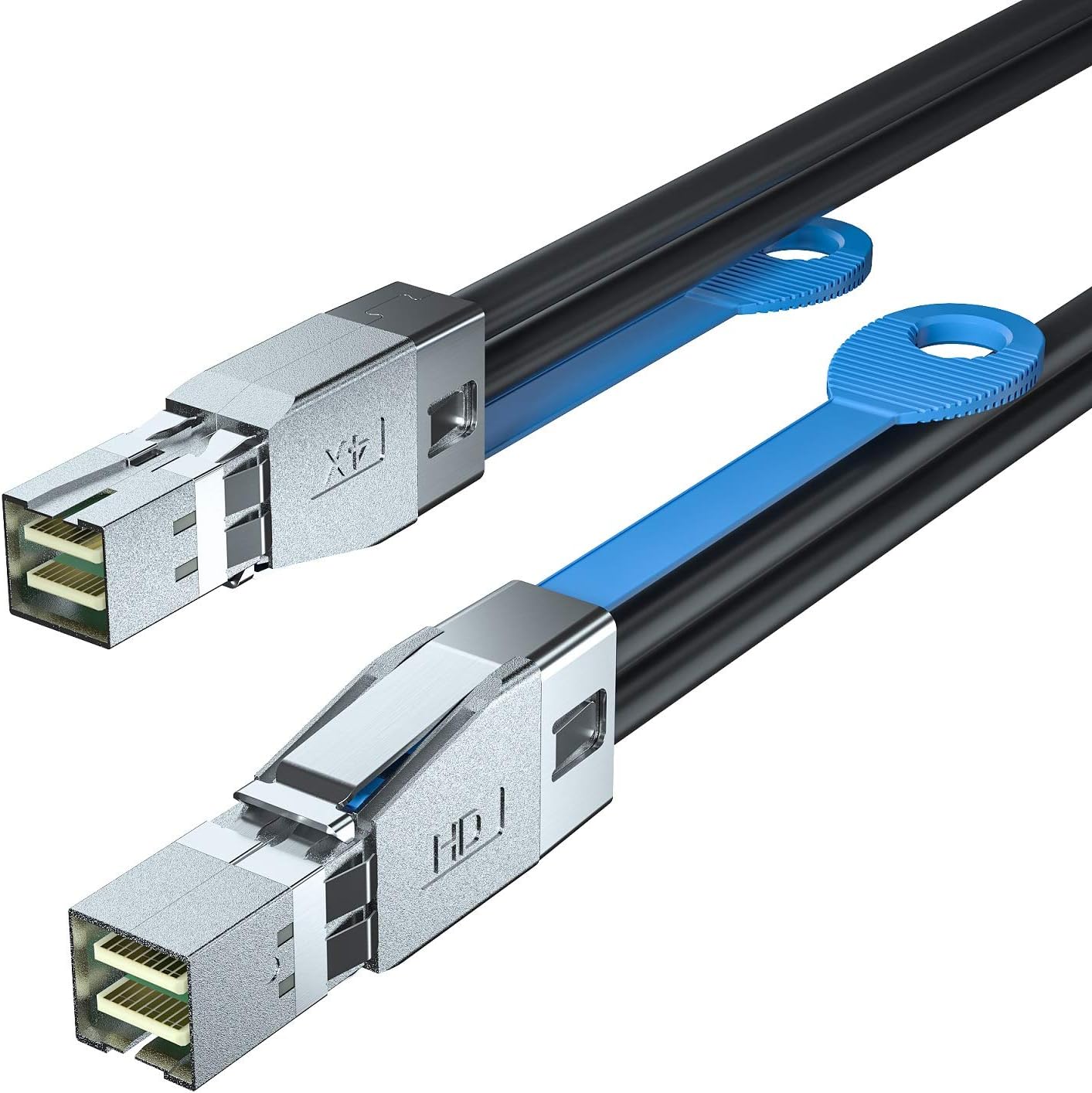 External Mini SAS HD SFF-8644 to QSFP Hybrid SAS Cable, 30AWG, 2-m Pack of 2 X7713