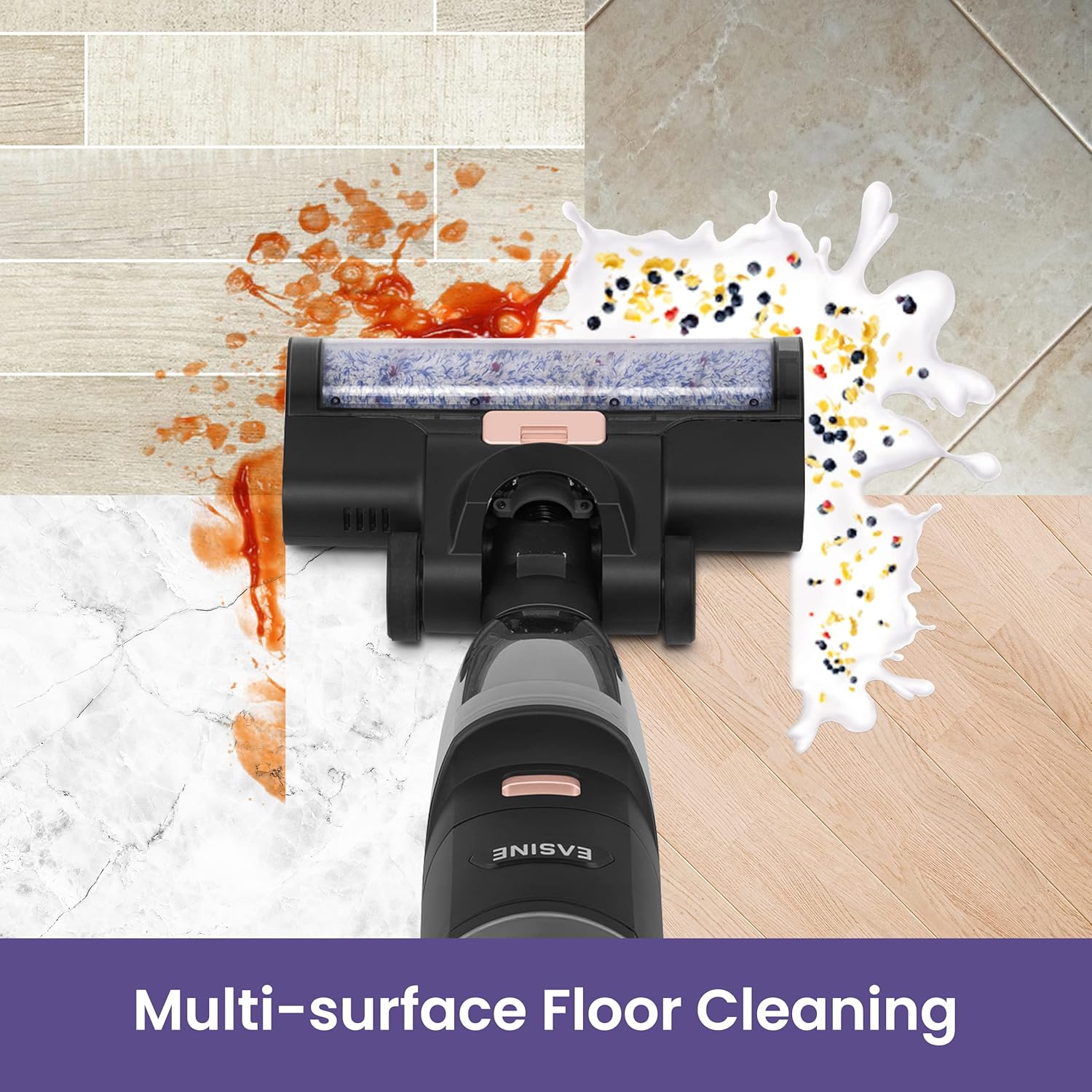 Cordless Stick Vacuum Cleaner, Lightweight Wet Dry Vacuum Cleaner W829