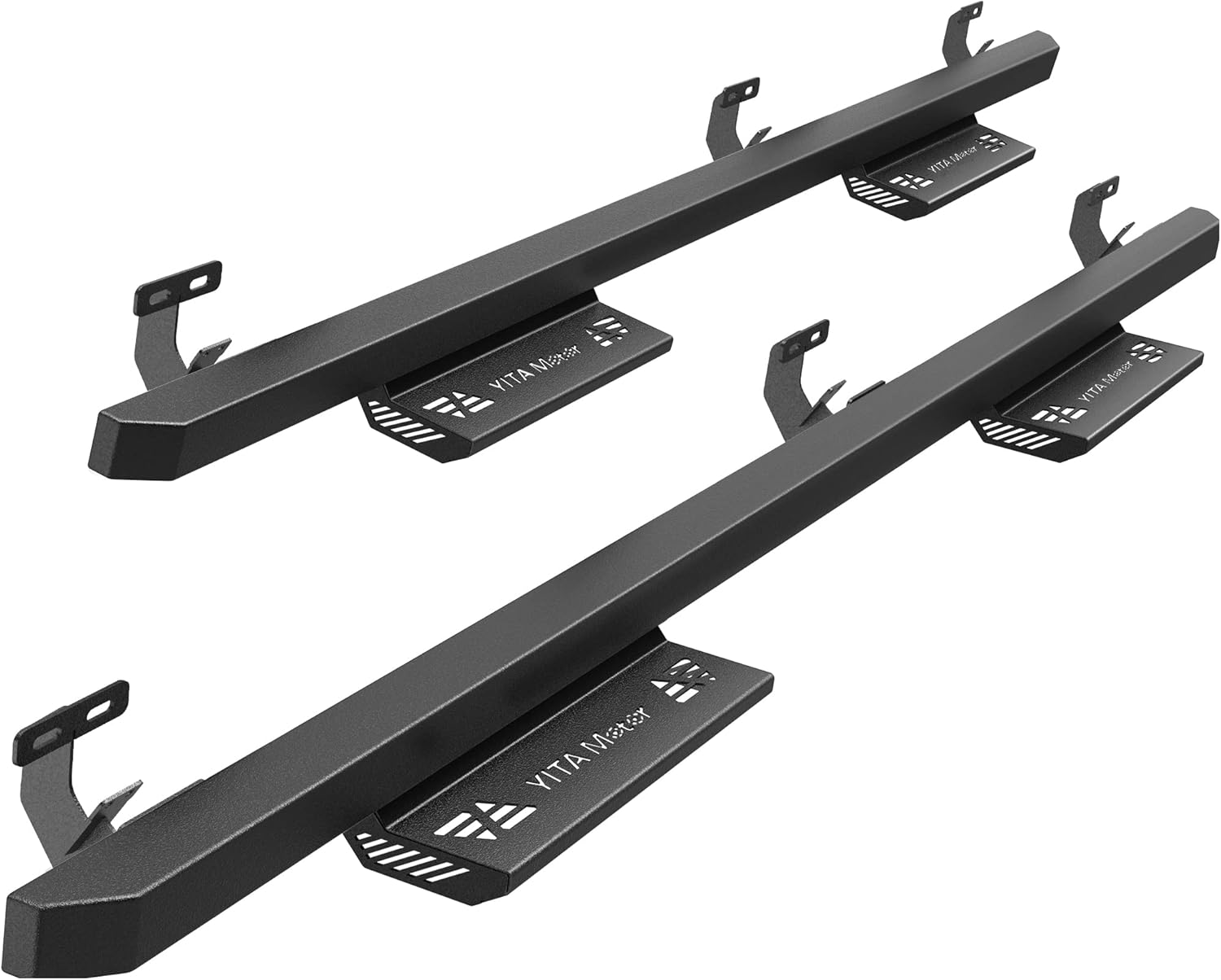 Black Powder Coated Drop Side Steps Running Boards A36237