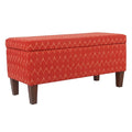 Orange Textured Storage Bench H908942
