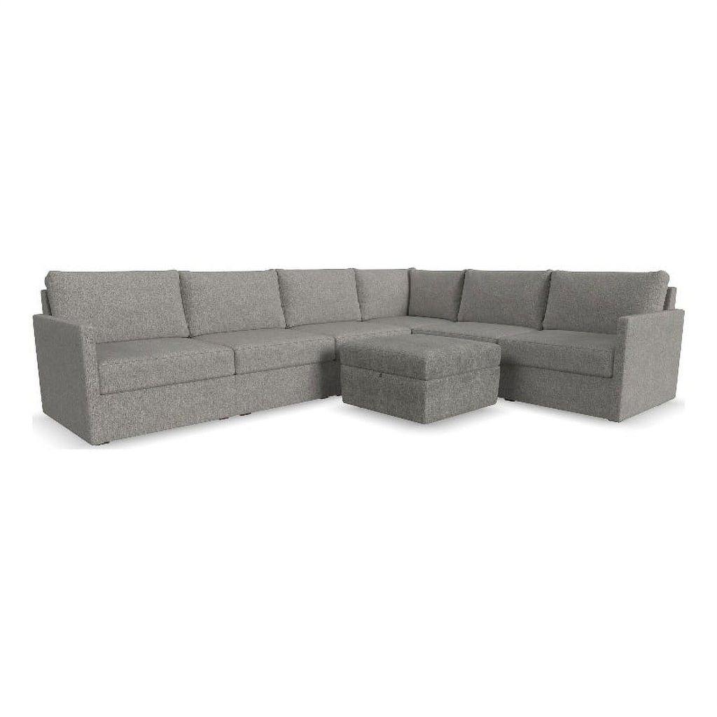 Gray 6 Seat Sectional with Performance Fabric J7798