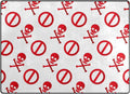 Red Darger Skull Symbol Lightweight Carpet Mats, 6'8" x 4'10" Area Soft Rugs Floor Mat Rug T16688