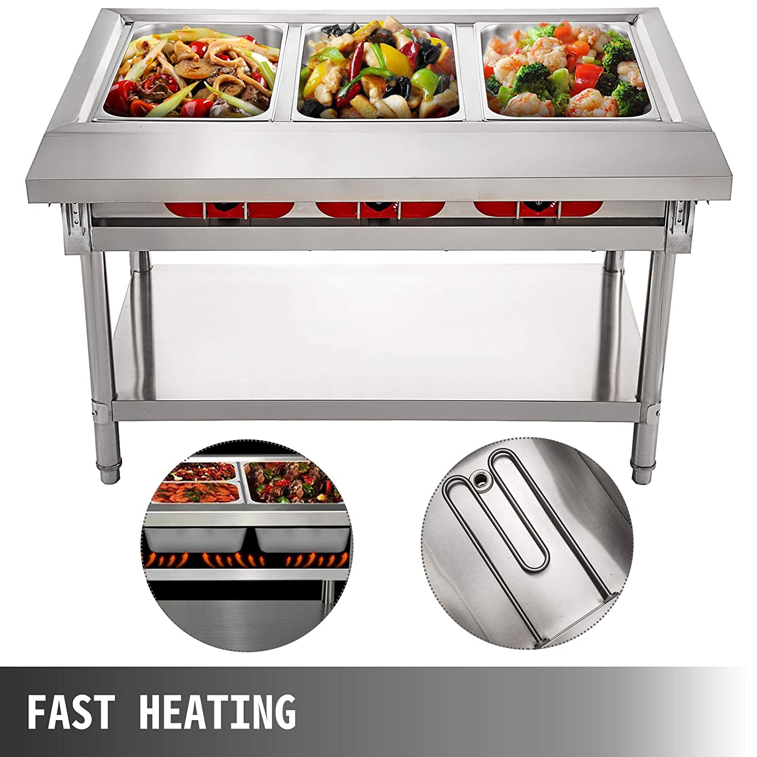 3 Pot Commercial Electric Food Warmer W44204