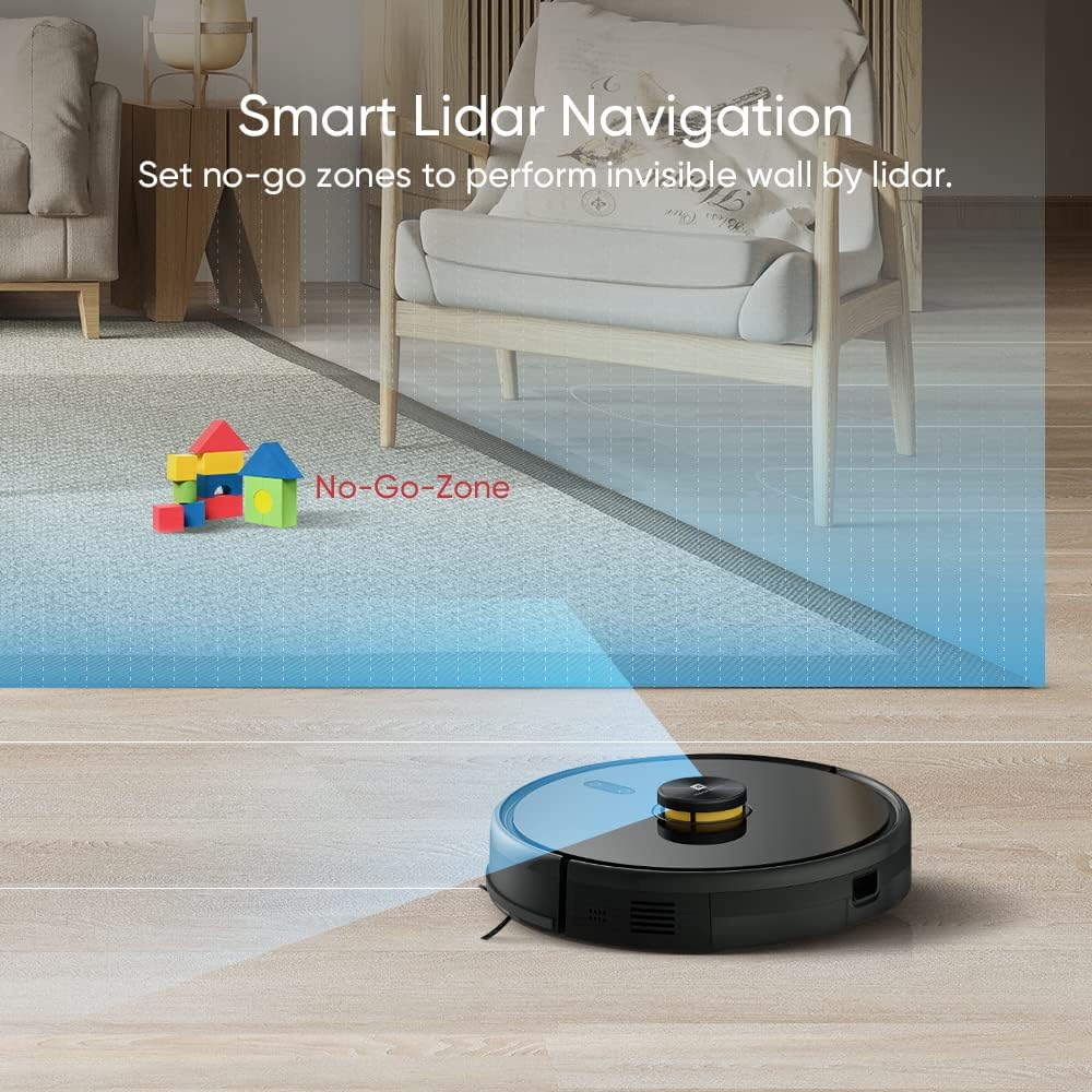 realme Robot Vacuum Cleaner with Lidar Navigation, 3000pa Suction, 180min Runtime H120739
