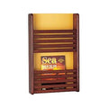 White 2 Pocket Magazine Rack with Front Slats Z8747
