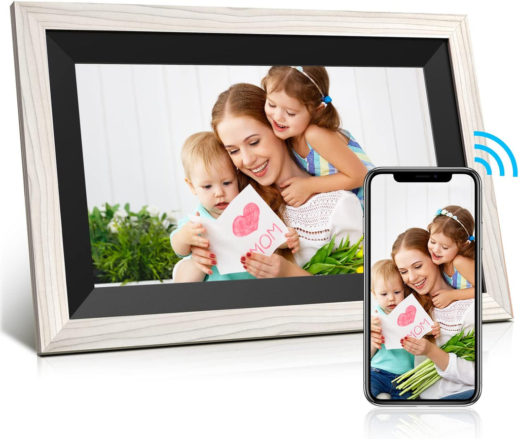 Black 8 inch Digital Photo Frame WiFi Touch Screen 16GB Storage Pack of 2 E184155