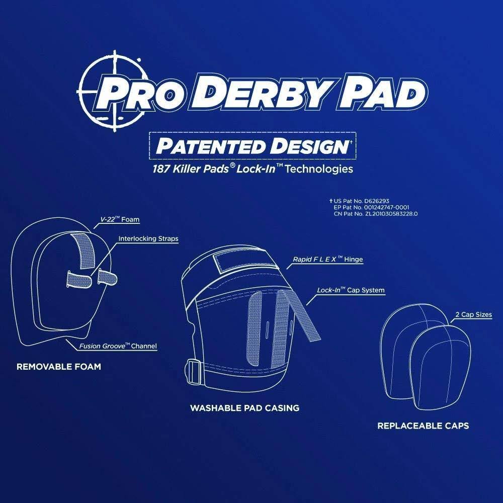 Black Pro Derby Knee Pads I921