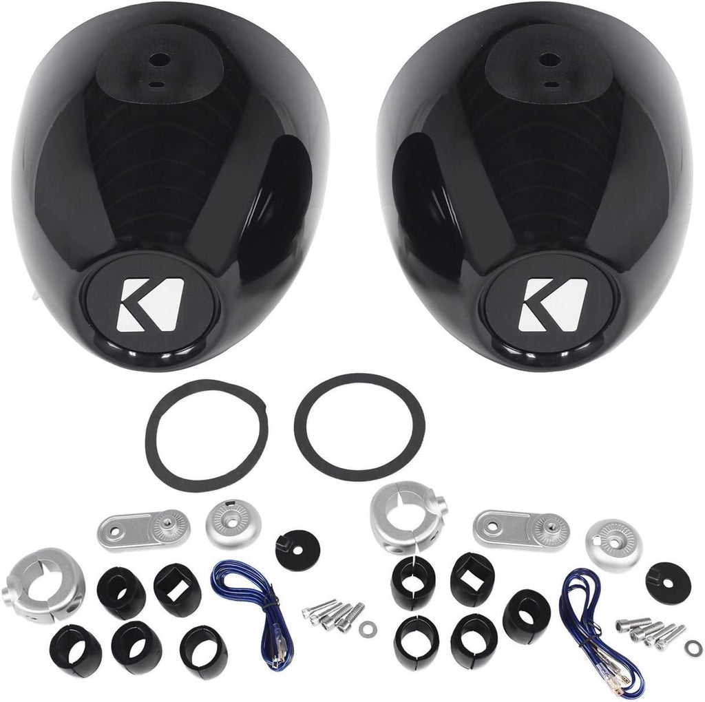 Kicker Black Mini Wake Tower Enclosures with 4" DSC Speakers L153927