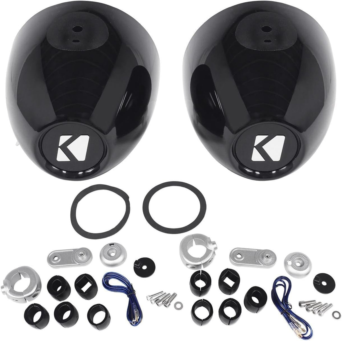 Kicker Black Mini Wake Tower Enclosures with 4" DSC Speakers L153927