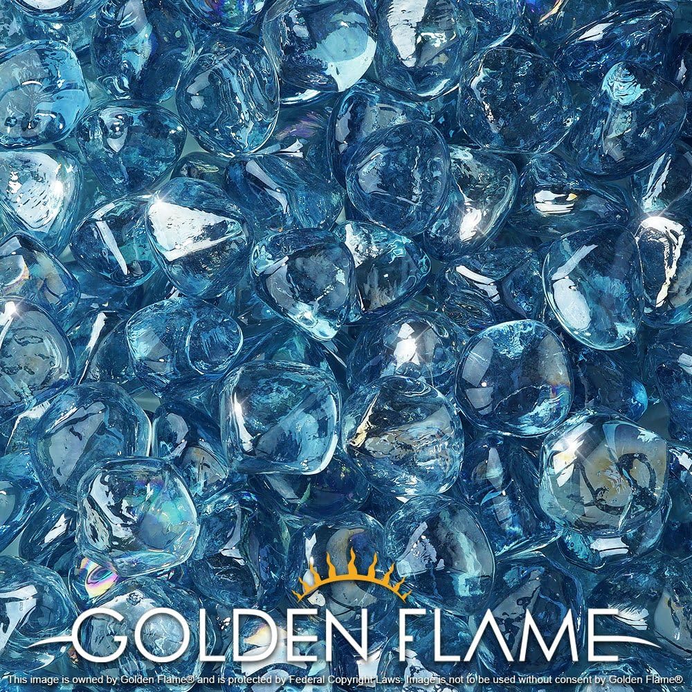 10-Pound Caribbean Blue Fire Glass M31797