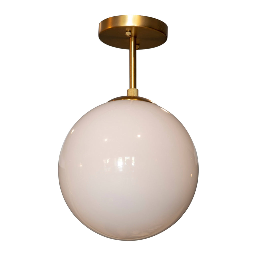 Glass 1-Light Semi-Flush F444193