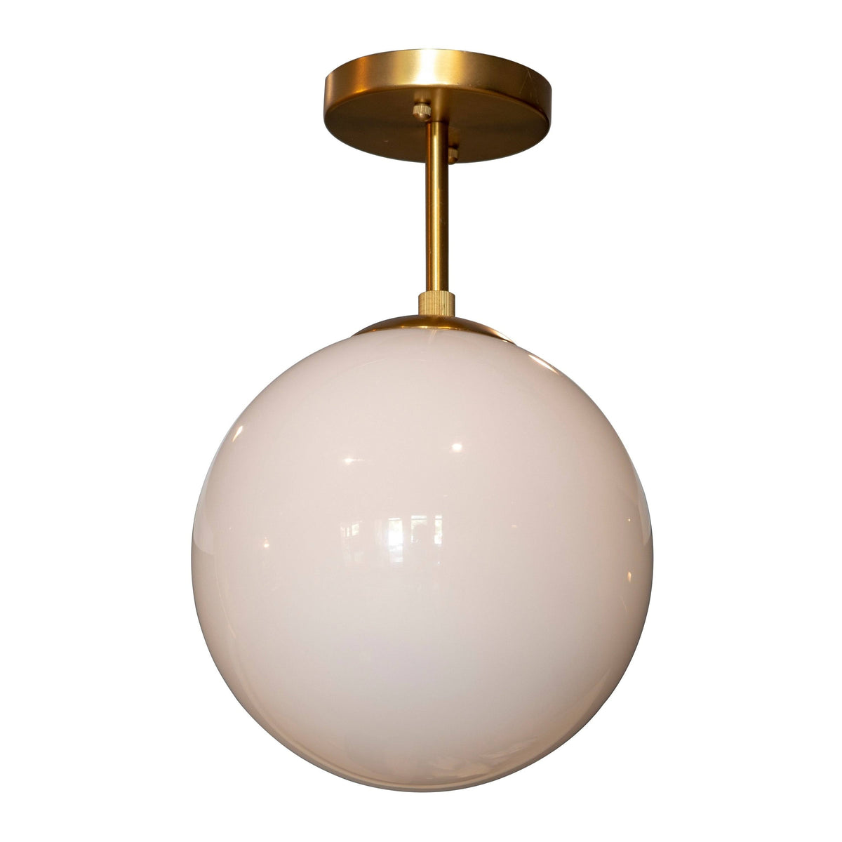Glass 1-Light Semi-Flush F444193