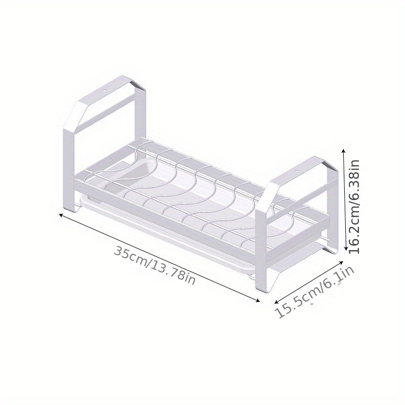 White Plate Drain Storage Rack Q875