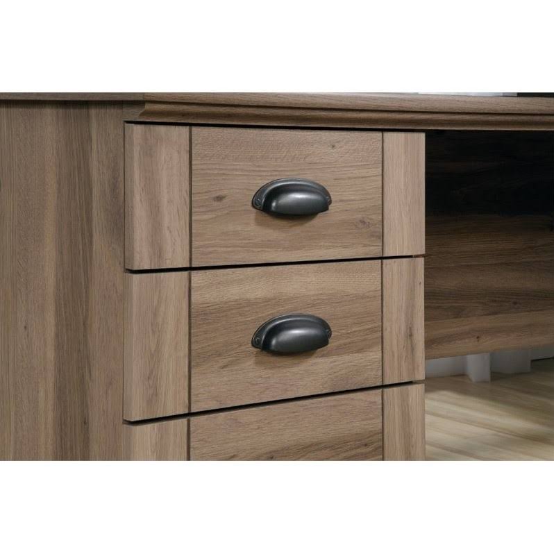 L Shaped Computer Desk in Salt Oak W867