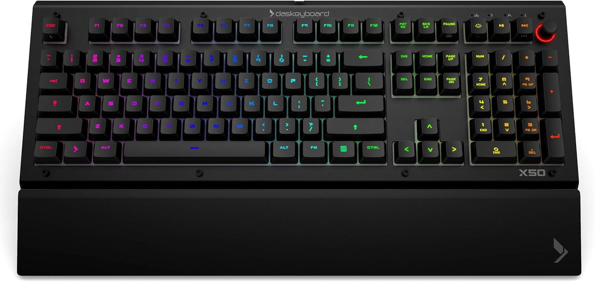 Blank Wired Mechanical Keyboard with Cherry MX Blue Switches, Aluminum Top, 104 Keys N2616