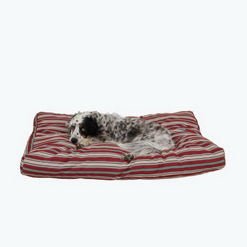Faux Gusset Pet Bed - Green Stripe Small F661