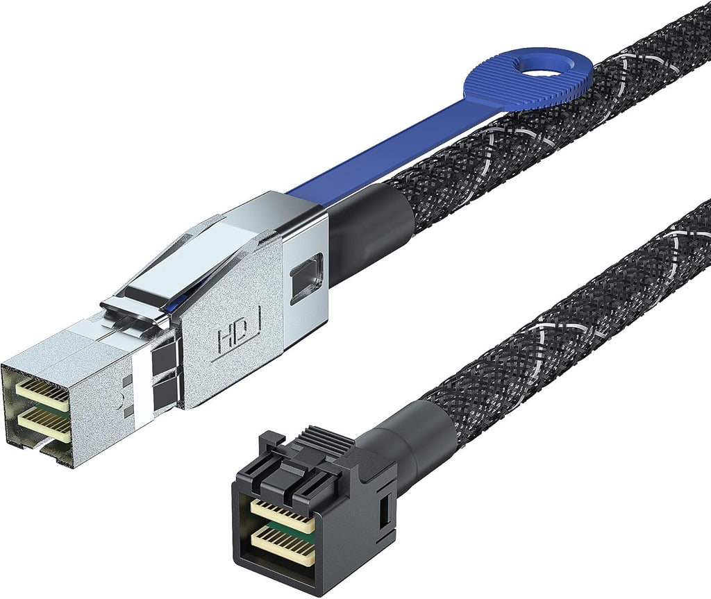 External Mini SAS HD SFF-8644 to QSFP Hybrid SAS Cable, 30AWG, 2-m Pack of 2 X7713