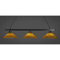16 inch Three Light Billiard Firr Matte Black Finish R60481