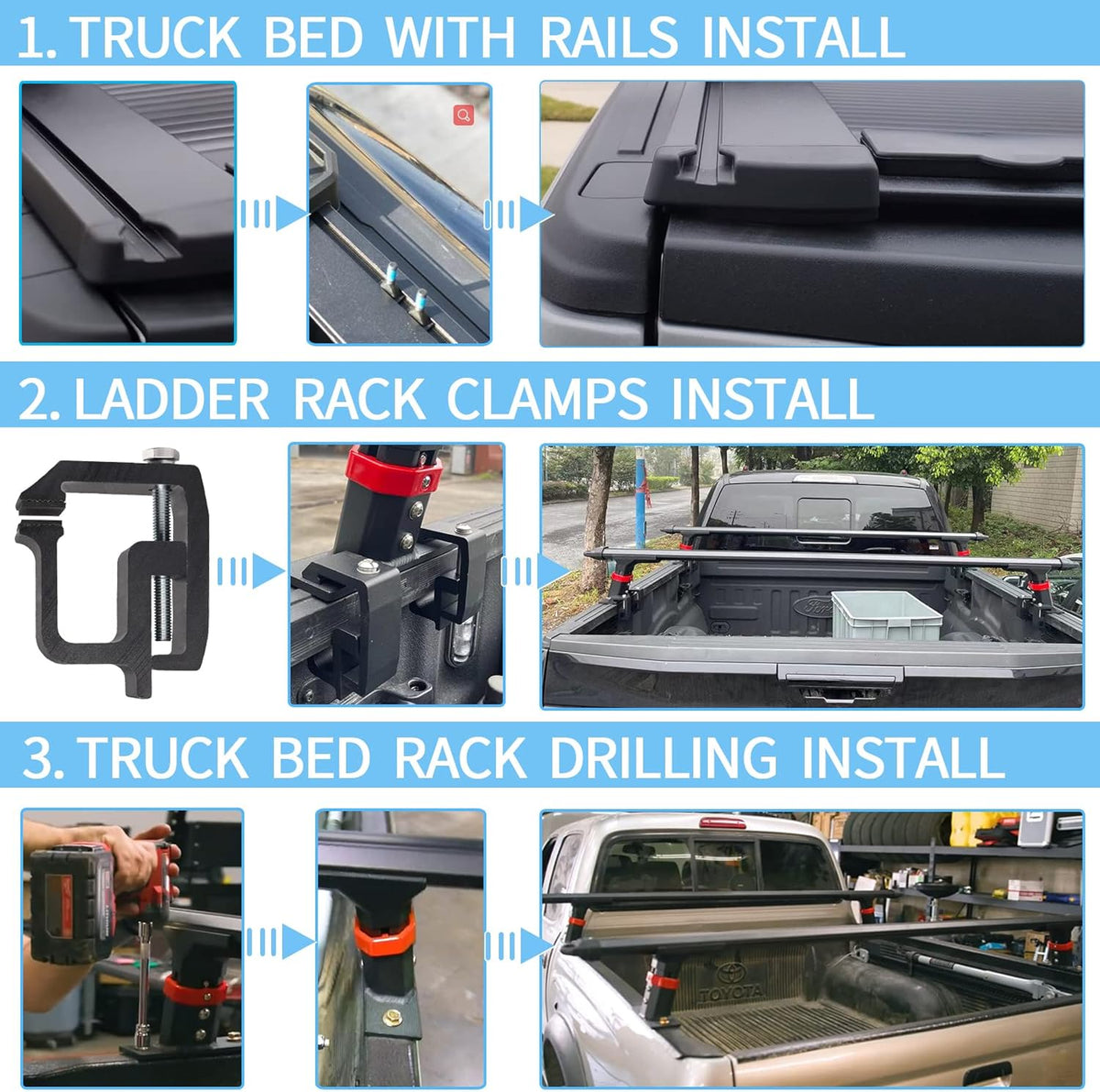 Truck Bed Racks Low Profile Adjustable Height Heavy Duty Z7230