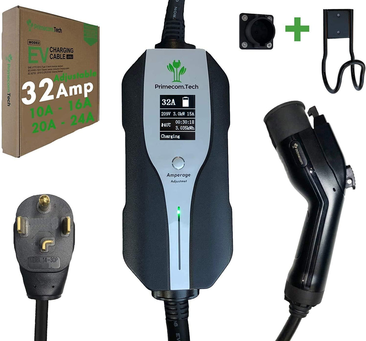 Level 2 Electric Vehicle Charger with 30Ft Cable F559797