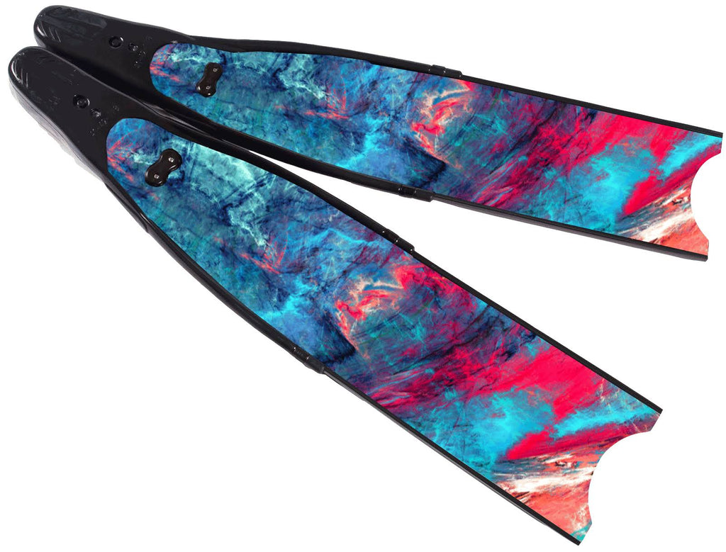 Carbon Fiber Full Foot Free-Diving Fins, Black/Black, Art(37-38) L980194