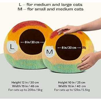 Felt Cat Bed Cave 100% Merino Wool Cat Bed S52961