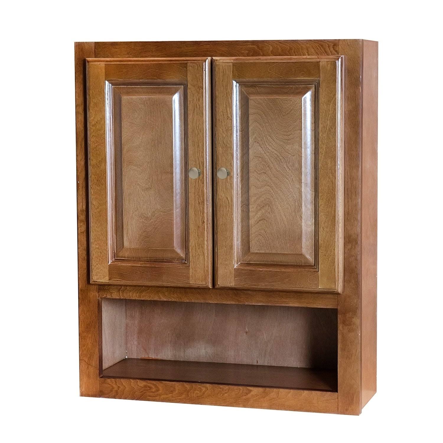 Cognac Bathroom Wall Cabinet N734