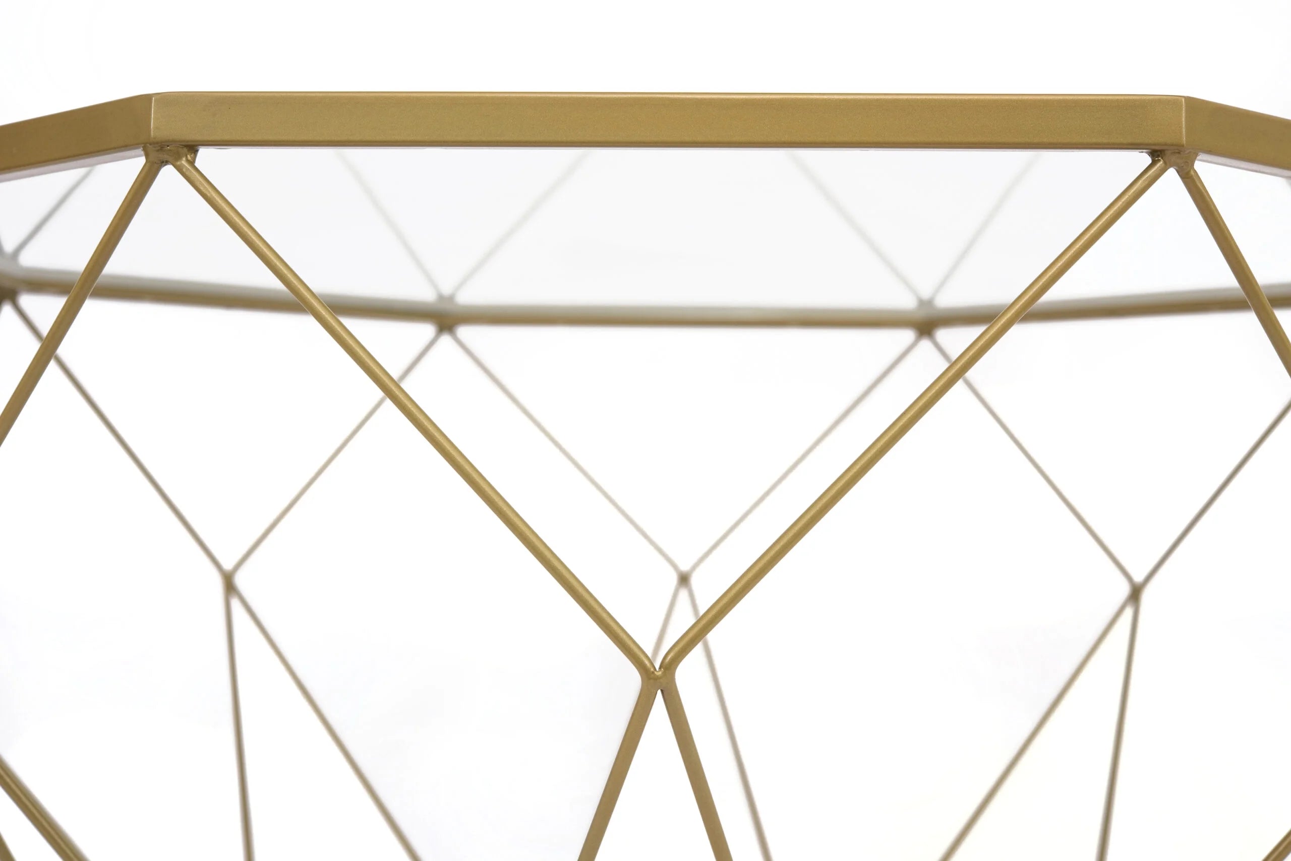 Black Leather Arm Chair Set of 2 and Octagonal Coffee Table with Gold Geometric Base T906