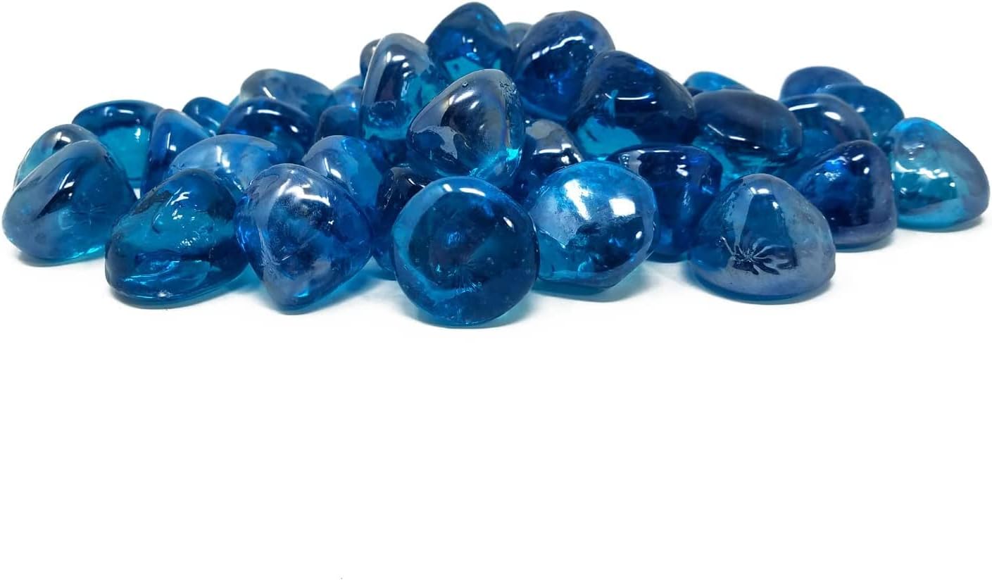 10-Pound Caribbean Blue Fire Glass M31797