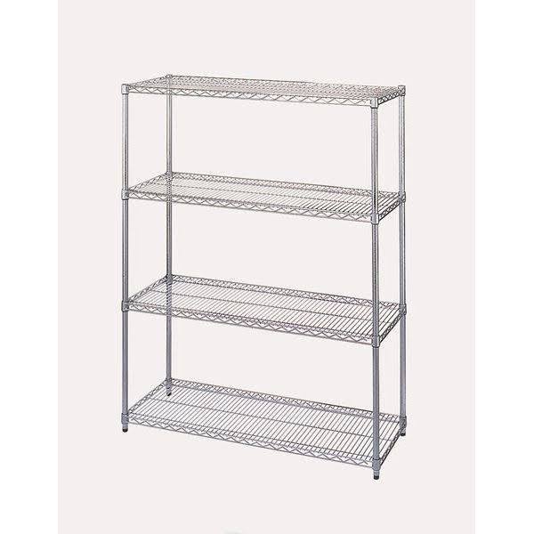 Chrome-Plated Wire Shelving Starter Unit 18 x 48 x 86 inch U1137