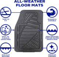 Black Pack of 2 Rubber Car Floor Mat S879066