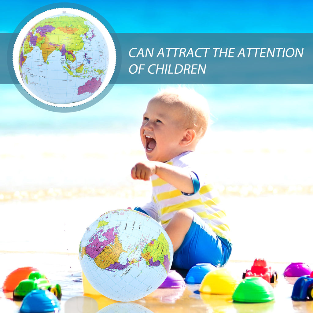 12 Pcs Globe Inflatable Pvc Beach Ball Toys K5953