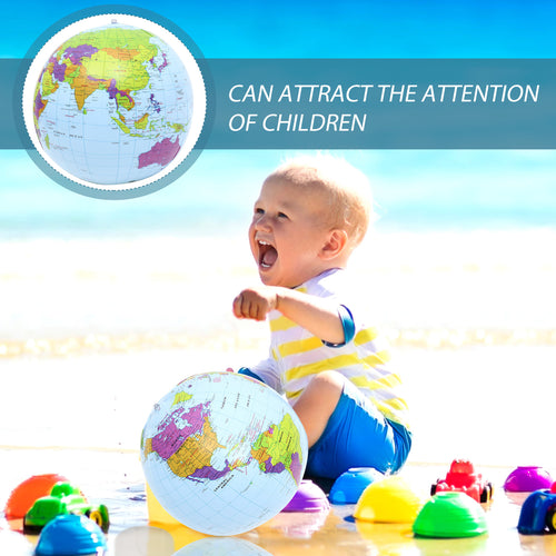 12 Pcs Globe Inflatable Pvc Beach Ball Toys K5953