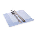 White with Blue Threads Disposable Napkins 16x16 Inches 600 Count K944712