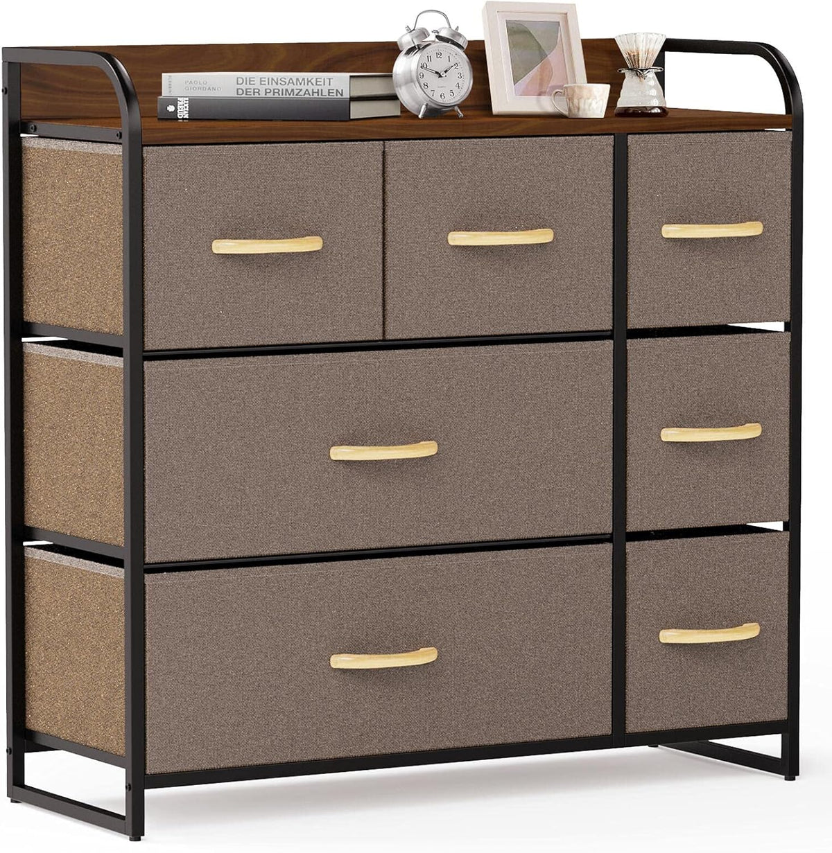 7-Drawer Dresser with Steel Frame (Gray) A9773