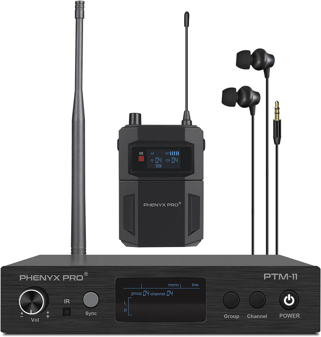 UHF Mono Wireless in-Ear Monitor System with Metal Transmitter and Bodypack Receiver U1569