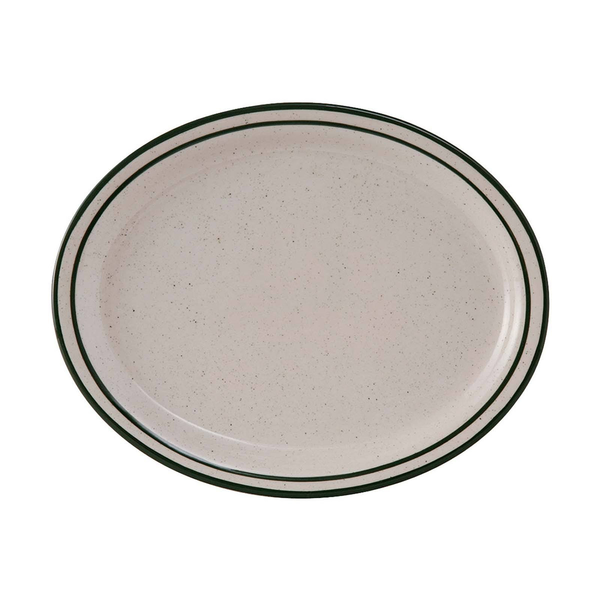 Emerald Green Speckle Oval Platter B88526