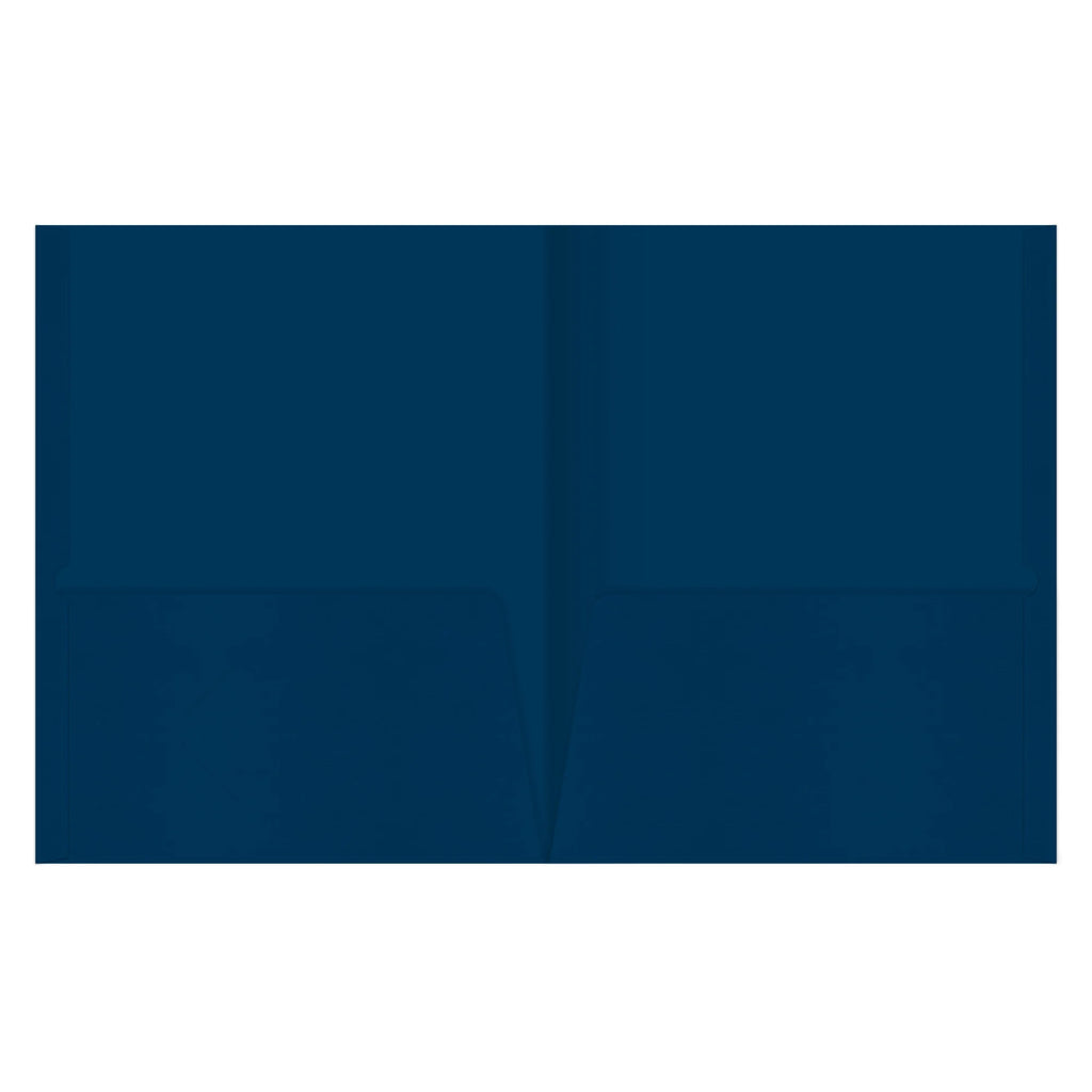 2-Pocket Paper Folders, Dark Blue, Pack of 25 N53786