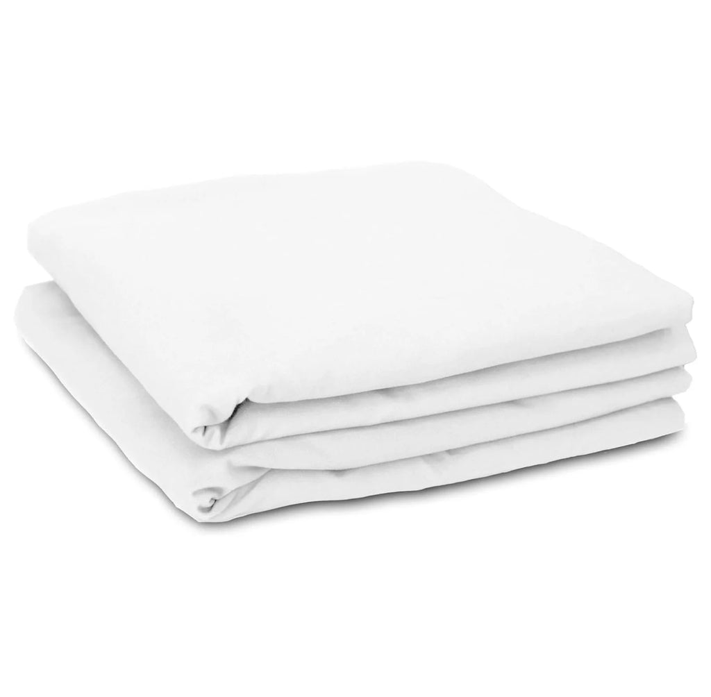 2-Pack Twin Size White Flat Sheets, 66" x 96" Q141654