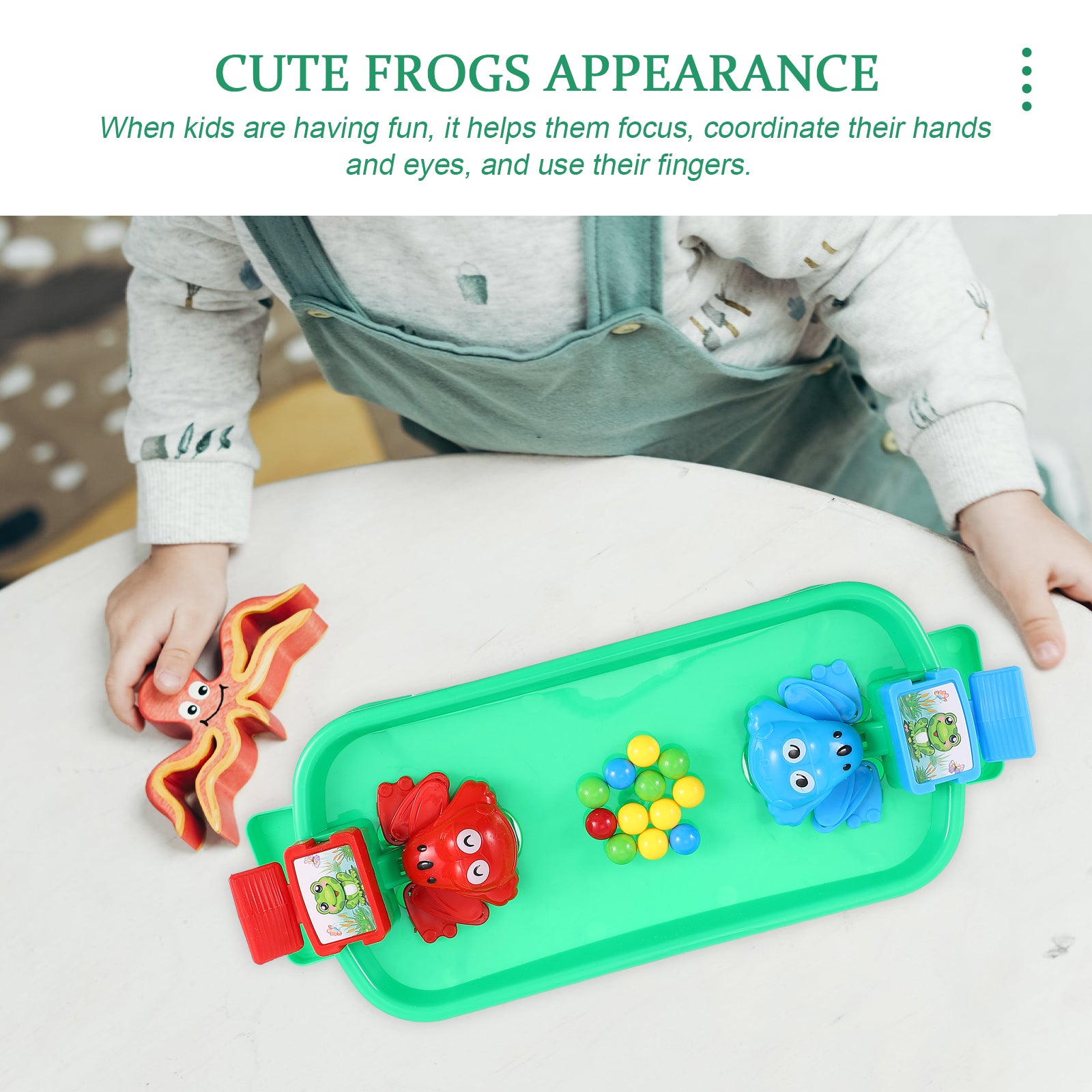 Frog Travel Board Frogs Eating Beads Kids Plastic Toy B649