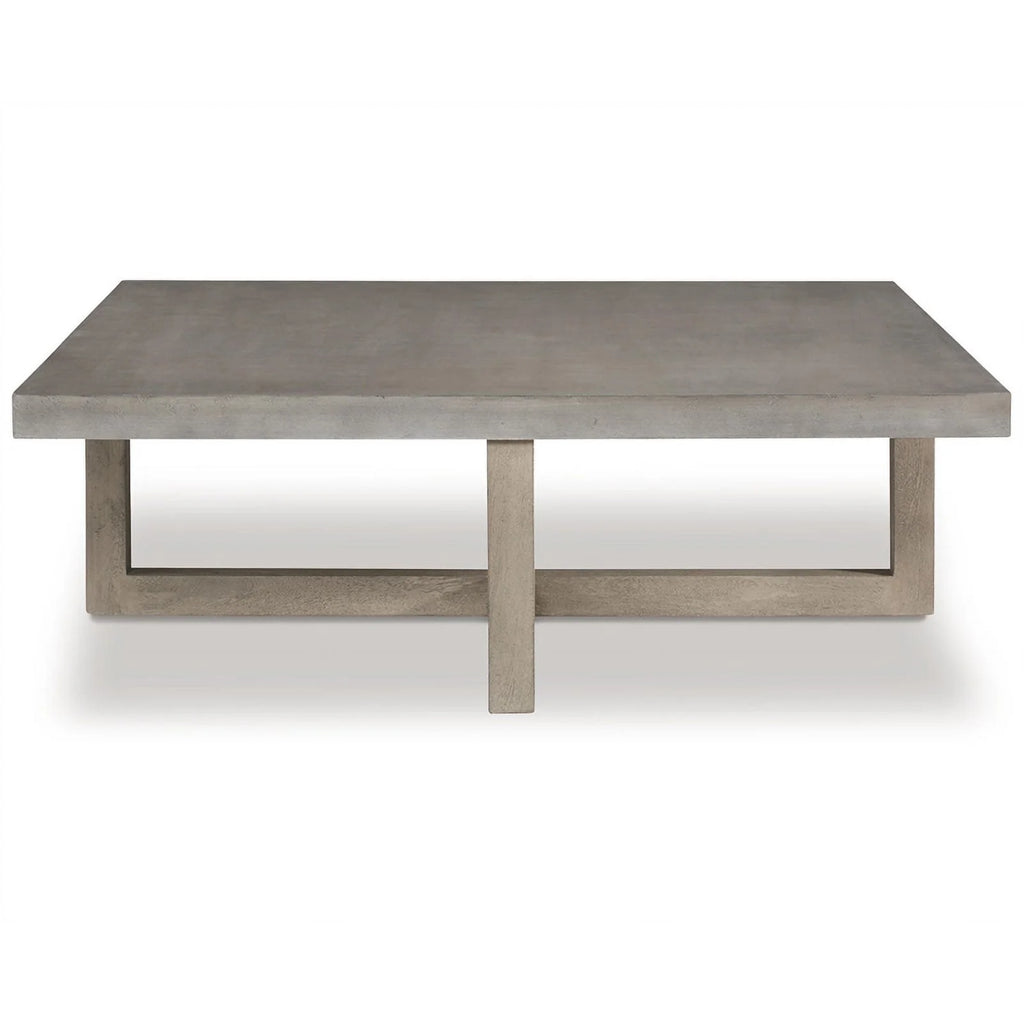 Light Gray Washed Wood Coffee Table F175817