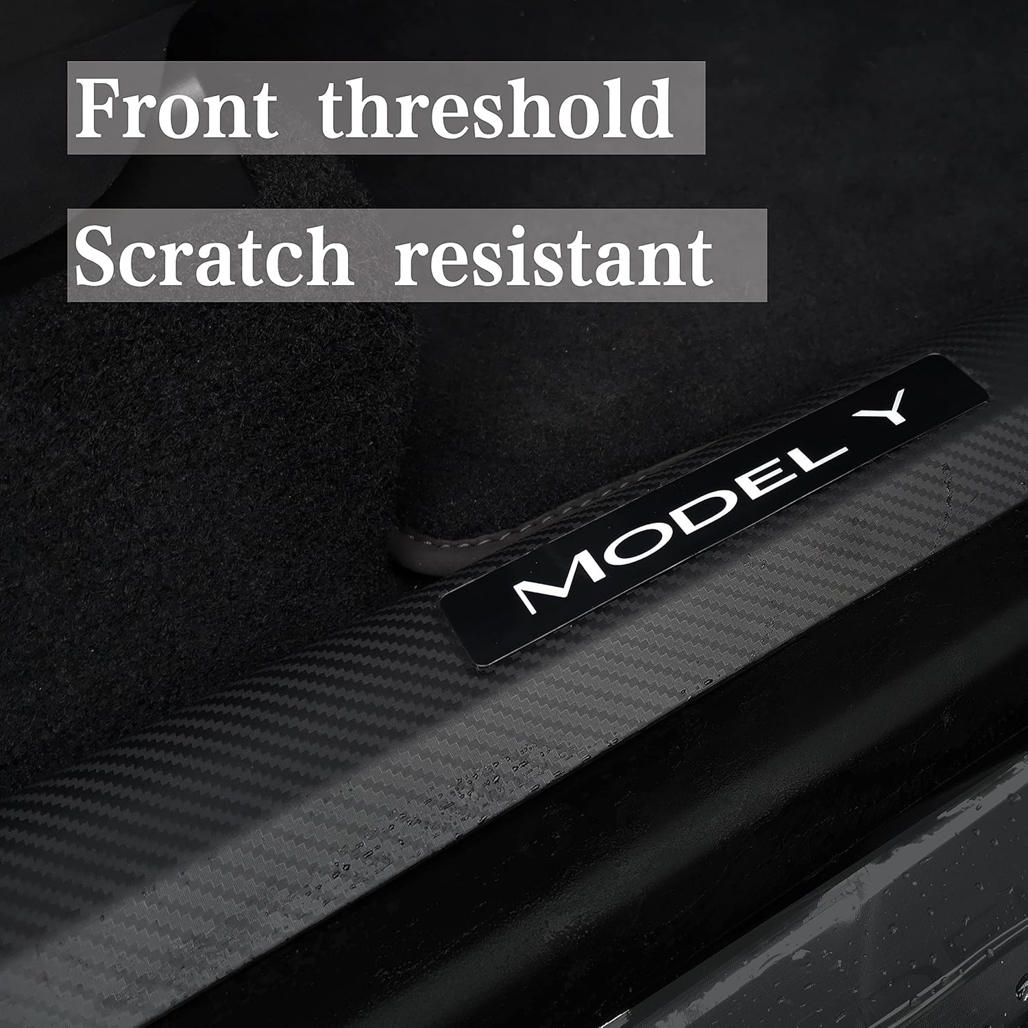 Matte Carbon Fiber ABS Door Sill Protector Set Z43532
