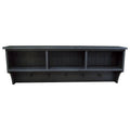 Gold Storage Shelf with Cubbies and Pegs V563817
